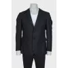 Men's single-breasted wool jacket