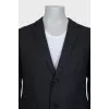Men's single-breasted wool jacket