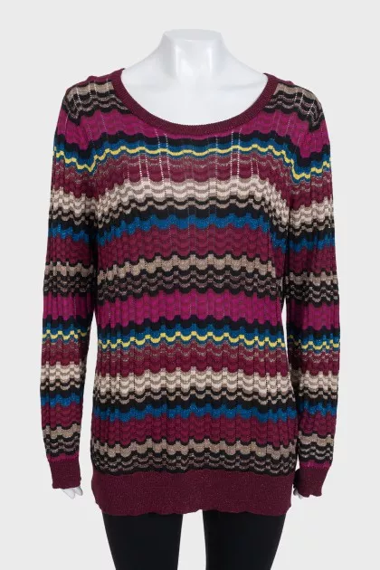 Striped long sleeve top