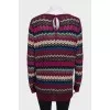 Striped long sleeve top