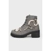 Low speed shoes with rhinestones and beads