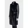 Black mink coat with a belt
