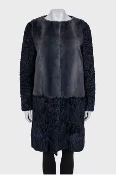 Blue mink coat