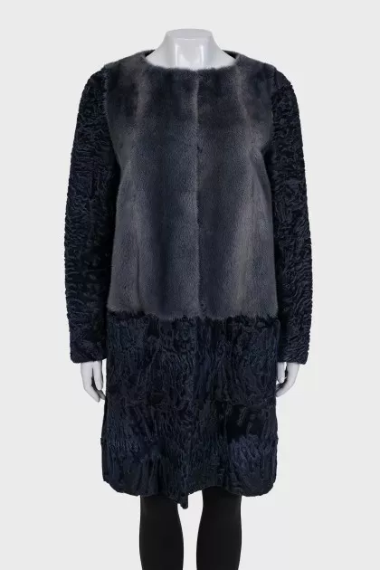 Blue mink coat