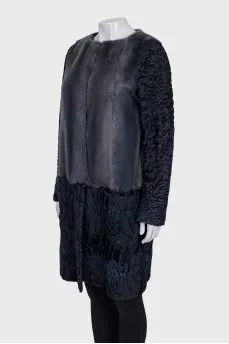 Blue mink coat