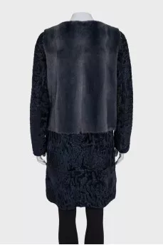 Blue mink coat
