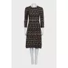 Black dress with a key print