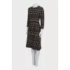 Black dress with a key print