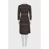Black dress with a key print