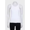 White straight-cut T-shirt