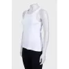 White straight-cut T-shirt