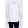 White straight-cut T-shirt
