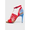 Sands with plastic closed heel