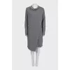 Gray straight-cut dress