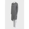 Gray straight-cut dress