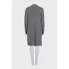 Gray straight-cut dress