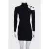Black dress with shoulder accent