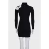 Black dress with shoulder accent