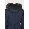 Insulated parka with a zipper and buttons