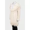 Knitted cashmere dress with decoration
