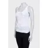 Perforated cardigan and tank top set