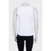 Perforated cardigan and tank top set