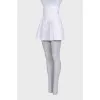 White high-waist shorts