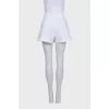 White high-waist shorts