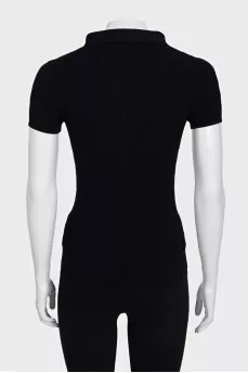 Slim-fit button-down t-shirt