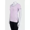 Purple straight-cut T-shirt