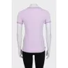 Purple straight-cut T-shirt