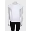 White T-shirt with lace back
