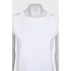 White T-shirt with lace back