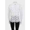 White T-shirt with lace back