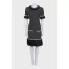 Fitted dress with accent trim