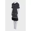 Fitted dress with accent trim