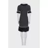Fitted dress with accent trim