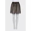 Black skirt with lace in floral print