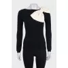 Cashmere jumper with a bow