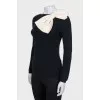 Cashmere jumper with a bow