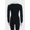 Cashmere jumper with a bow