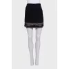 Black skirt with silver chain