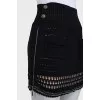 Black skirt with silver chain