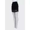 Black skirt with silver chain