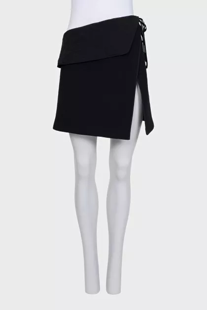 Black wrap skirt