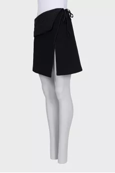 Black wrap skirt