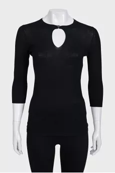 Black cashmere jumper