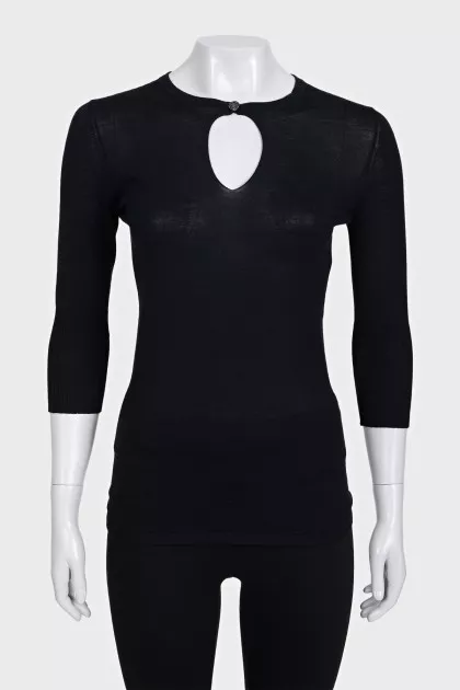 Black cashmere jumper