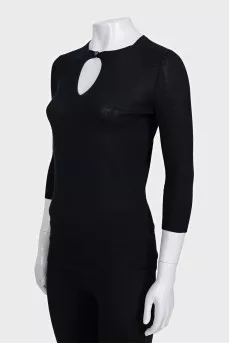 Black cashmere jumper