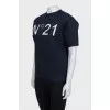 Футболка oversize з сріблястим лого